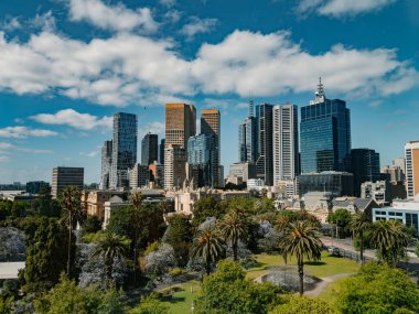 Melbourne CBD Skyline, Victoria, Avustralya
