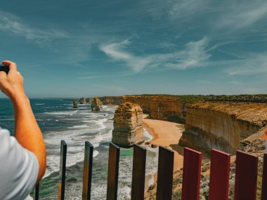 Büyük Okyanus Yolu 'ndaki 12 Havari Sahil Manzarası, Victoria, Avustralya