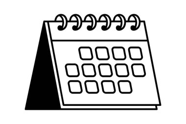 Yeni yıl için geometrik şekiller ve kalın tipografi içeren modern takvim vektör tasarımı. Masaüstü takvim simgesi vektörü