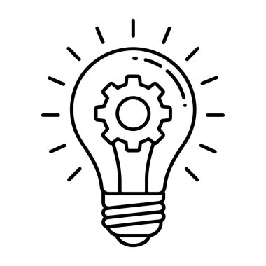 Karmaşık detayları olan bir ampulün vektör illüstrasyon tasarımı. ampul vektörü