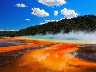 Yellowstone Ulusal Parkı 'nda Büyük Prismatik Bahar