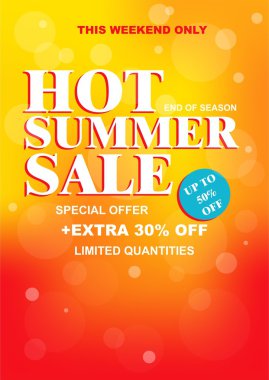 sıcak yaz satışı büyük başlığı ve tasarım 