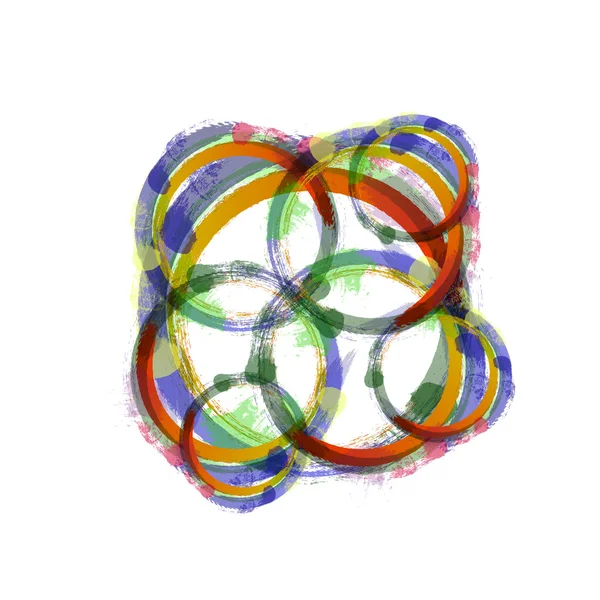 Cirklar av akvareller. färgstark akvarell cirklar — Stock vektor