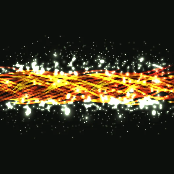 在一个黑暗的背景上宇宙发光线 — 图库矢量图片