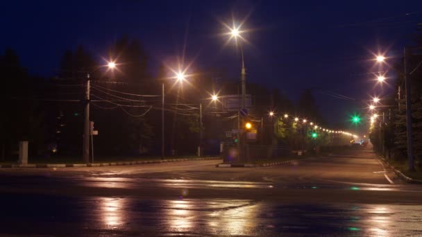 Tráfico nocturno por carretera — Vídeo de stock