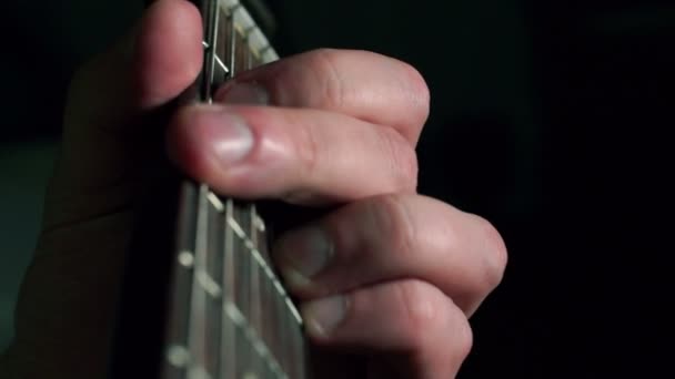Diapasón acordes guitarra — Vídeo de stock
