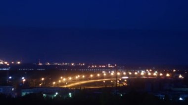 Endüstriyel sınırı gece