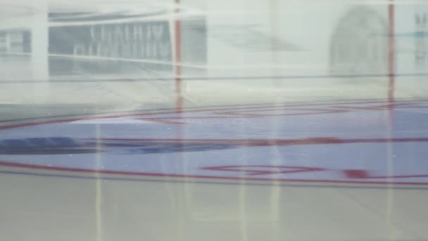 Хоккейное отражение — стоковое видео