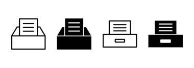 Dizin simgesi vektörünü arşivle. Belge vektör simgesi. Depolama simgesini arşivle.