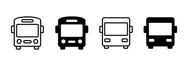 Otobüs simgesi vektörü. otobüs işareti ve sembol