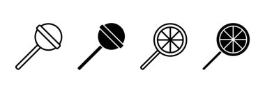 Şeker ikonu vektörü. Şeker işareti ve sembol.