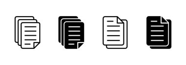 Belge simgesi vektörü. Kağıt ve sembol. Dosya Simgesi