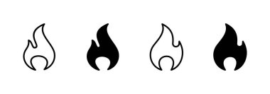 Simge vektörünü ateşle. ateş işareti ve sembol