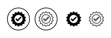 Onaylanmış simge logosu tasarımı. Onaylanmış Madalya Simgesi