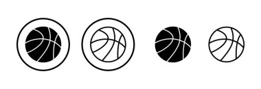 Basketbol ikonu logosu tasarımı. Basketbol tabelası ve sembol