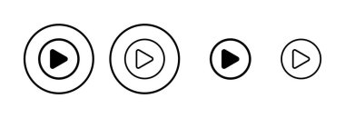 Simge logosu tasarımını oynat. Düğme işareti ve sembolü çal