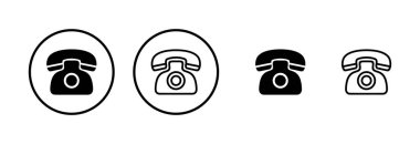 Telefon ikonu logosu tasarımı. telefon işareti ve sembol