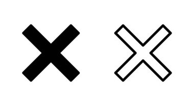 Uygulamalar ve web siteleri için simge simgesini kapat. İşareti ve sembolü sil. çapraz işaret