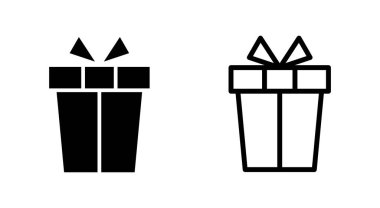 Uygulamalar ve web siteleri için hediye simgesi. Hediye işareti ve sembol. doğum günü hediyesi