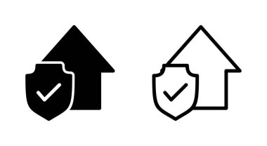 uygulamalar ve web siteleri için ev sigortası simgesi. ev koruma işareti ve sembol