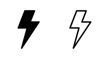 Uygulamalar ve web siteleri için ışık simgesi. Elektrik işareti ve sembol. Güç simgesi. enerji işareti