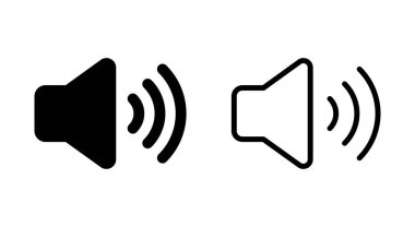 Uygulamalar ve web siteleri için konuşmacı simgesi. Ses düzeyi ve sembol. Hoparlör ikonu. ses sembolü