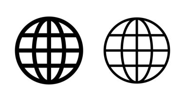 Uygulamalar ve web siteleri için web simgesi. Web tabelalarına ve sembollere git. Web tıklama simgesi. Genel arama simgesi