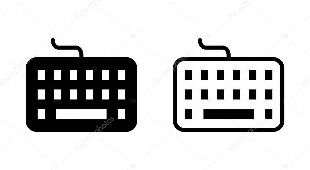 Keyboard icon symbol for apps and websites. keyboard sign and symbol