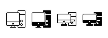 Bilgisayar simgesi vektörü. bilgisayar izleme işareti ve simgesi