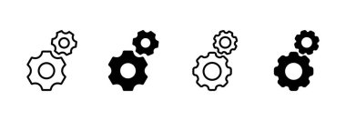 Simge vektörü ayarlanıyor. İşaret ve sembol. Vites İşareti