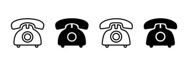 Telefon ikonu vektörü. telefon işareti ve sembol