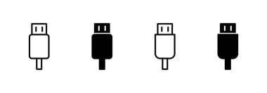 Usb simge vektörü. Flaş disk işareti ve sembol. Flash disk işareti.