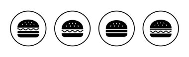 Burger ikon vektörü. Hamburger ve sembol. hamburger