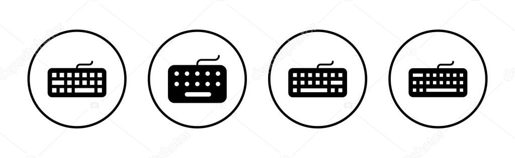 Keyboard icon vector. keyboard sign and symbol