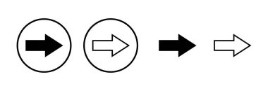 Ok simgesi logosu tasarımı. Web tasarımı için ok işareti ve sembol.