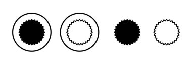 Rozet simgesi logosu tasarımı. Ödül ikon vektörü. İşaret ve sembollere ulaşın. Damga
