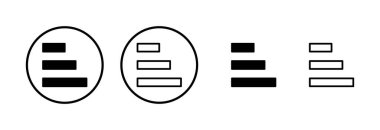 Menü simgesi logosu tasarımı. Web menü işareti ve sembol. Hamburger menüsü sembolü