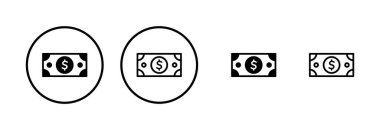 Para simgesi logosu tasarımı. Para işareti ve sembol