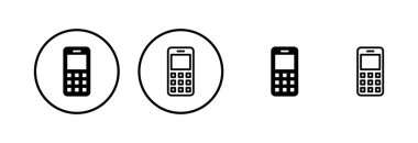 Telefon simgesi logosu tasarımı. Çağrı kodu ve sembol. telefon sembolü