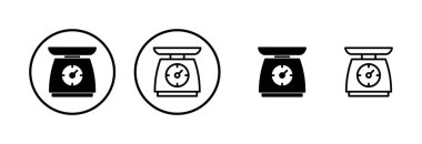 Simge logo tasarımını ölçeklendirir. Ağırlık ölçeği işareti ve simgesi