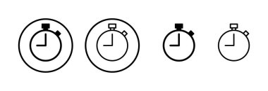 Kronometre simgesi logosu tasarımı. Zamanlayıcı işareti ve sembol. Geri sayım simgesi. Zaman Dönemi