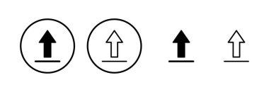 Simge logo tasarımı yükle. veri işareti ve sembolü yükle