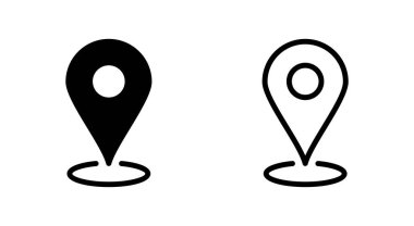 Uygulamalar ve web siteleri için adres simgesi. Ev işareti ve sembol. nokta