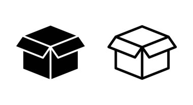 Uygulamalar ve web siteleri için kutu simgesi. kutu işareti ve sembol, paket, paket