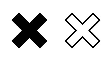 Uygulamalar ve web siteleri için simge simgesini kapat. İşareti ve sembolü sil. çapraz işaret