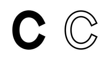 Uygulamalar ve web siteleri için telif hakkı simgesi. telif hakkı işareti ve sembol