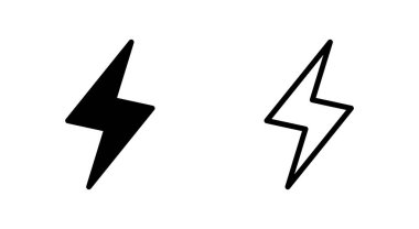 Uygulamalar ve web siteleri için ışık simgesi. Elektrik işareti ve sembol. Güç simgesi. enerji işareti