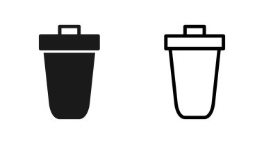 Uygulamalar ve web siteleri için çöp simgesi simgesi. Çöp kutusu simgesi. İşareti ve sembolü sil.