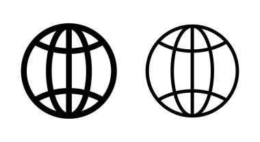 Uygulamalar ve web siteleri için web simgesi. Web tabelalarına ve sembollere git. Web tıklama simgesi. Genel arama simgesi