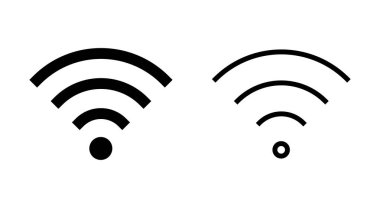 Uygulamalar ve web siteleri için Wifi simgesi. İşaret işareti ve sembol. Kablosuz simge